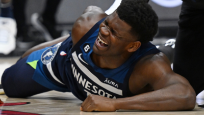 Anthony Edwards, a standout for the Minnesota Timberwolves, is day-to-day with an ankle strain 2023 1