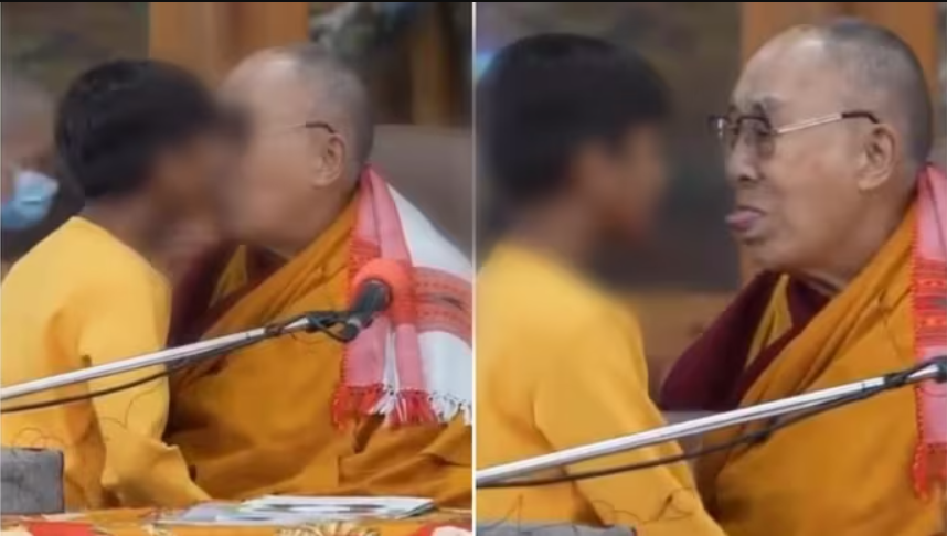 Dalai Lama's video instructing the little child to "suck his tongue" ignites uproar 2023 1