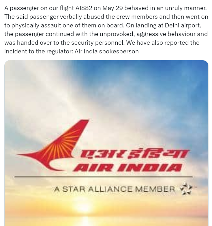 'Unruly' Passenger Abuses, Physically Assaults Air India Crew On Delhi-bound Flight 2023 3